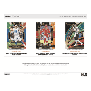 2025 Panini Select Football Hobby Blaster Box Green & Red Prizm Shock