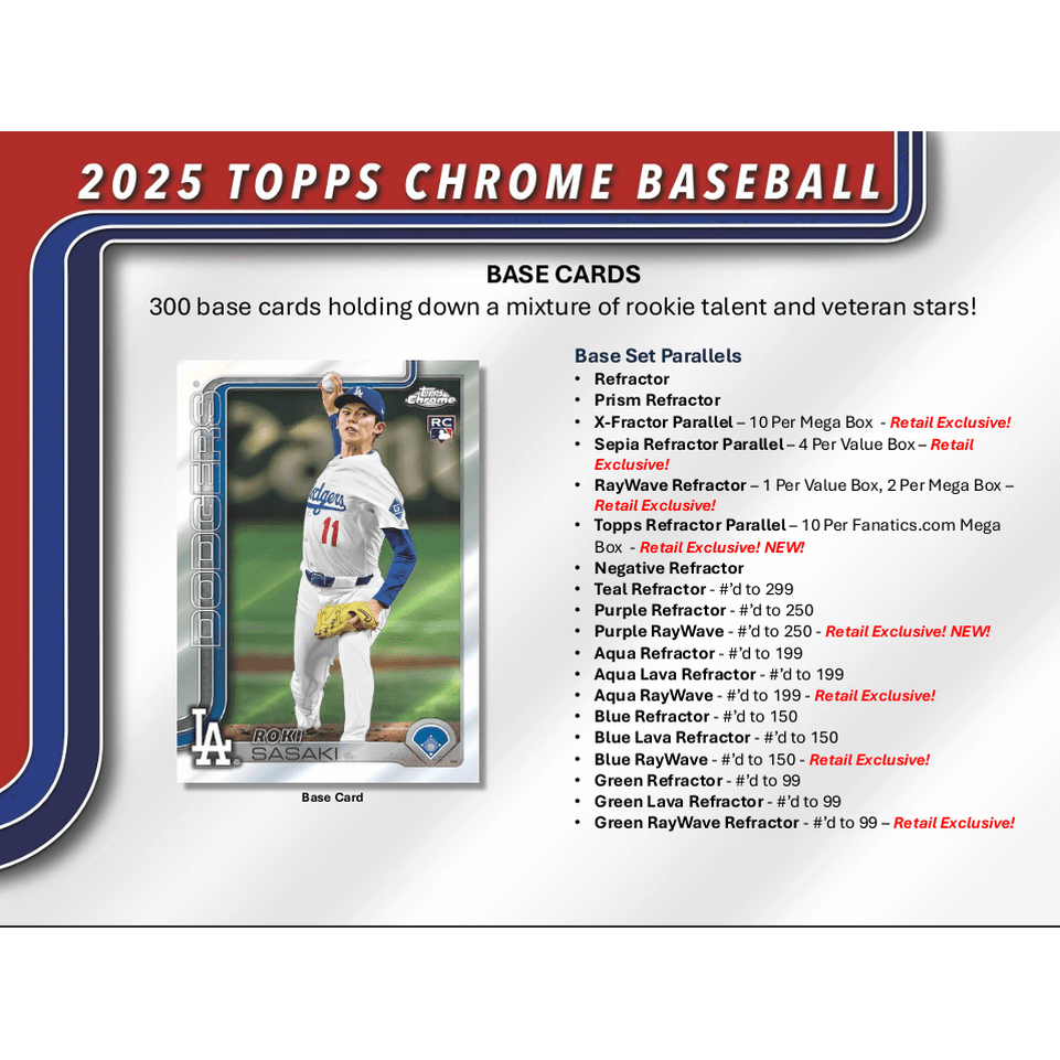 2025 Topps Chrome Baseball Blaster Box