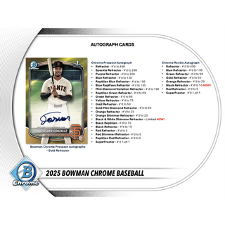 2025 Bowman Chrome Baseball Hobby Box