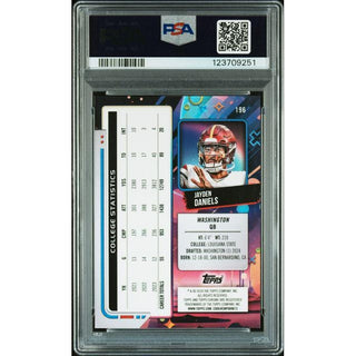 Jayden Daniels 2024 Topps Cosmic Chrome Gold Interstellar #196 PSA 9