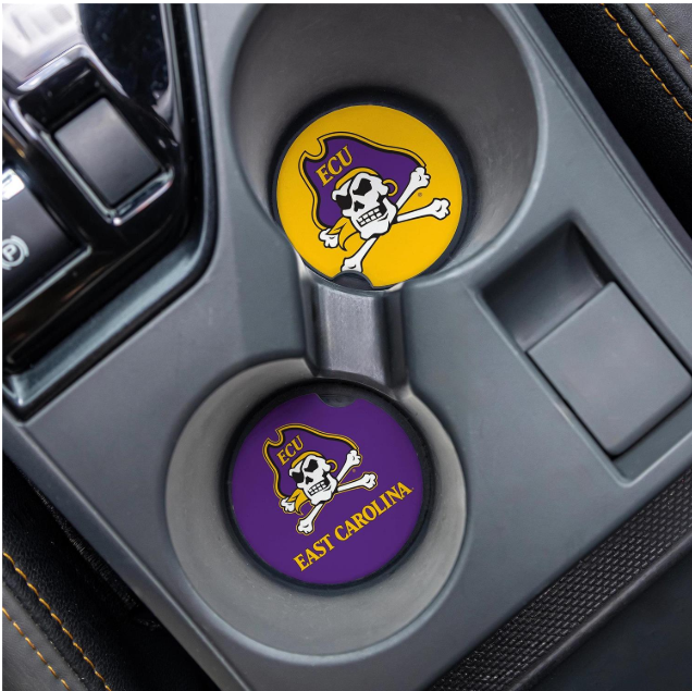East Carolina University Car Coaster Set, 2pc