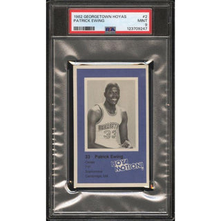 Patrick Ewing 1982 Georgetown Hoyas #2 PSA 9