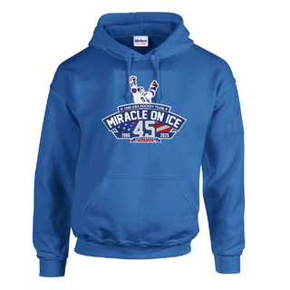 1980 Miracle on Ice 45th Anniversary 1980-2025 Hoodie - Blue