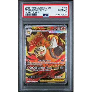 ultra rare pokemon cards mega Mega Camerupt ex 2025 Pokémon Ultra Rare #156 PSA 10 – CARDIACS Sports & Memorabilia