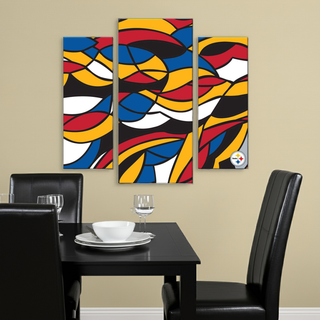 Wall Decor: Pittsburgh Steelers - Modern Wall Art 3pc