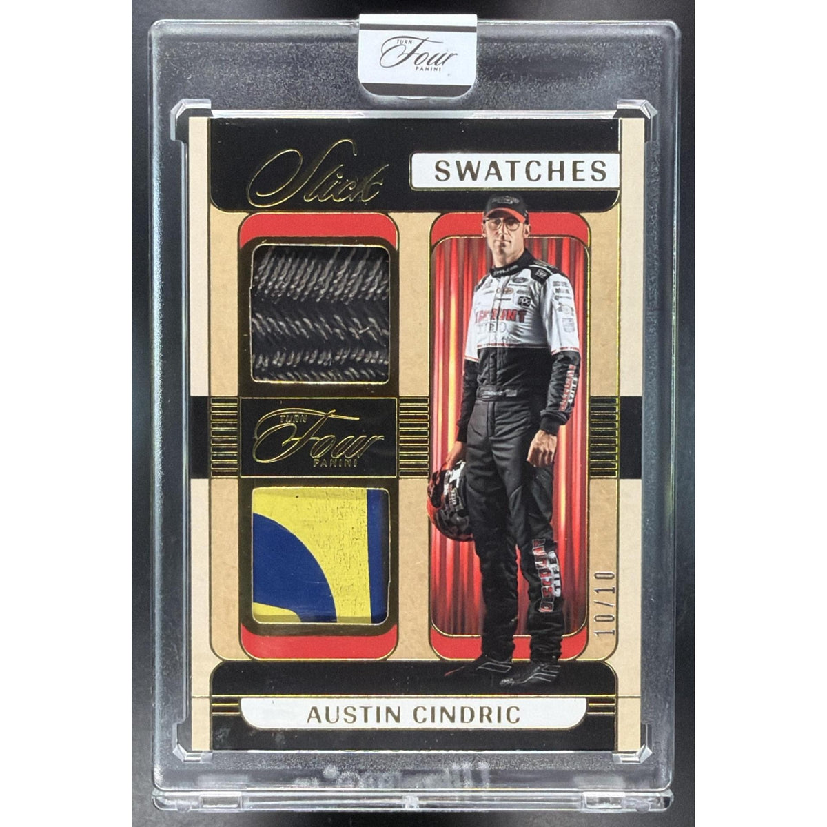 2026 Panini Four Racing Austin Cindric #SL-ACD Slick Swatches 10/10 Non-Graded
