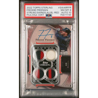 Freddie Freeman 2022 Topps Sterling STRLNG Swings AU RL-Red PSA/DNA Certified #SWARFFR - PSA 10