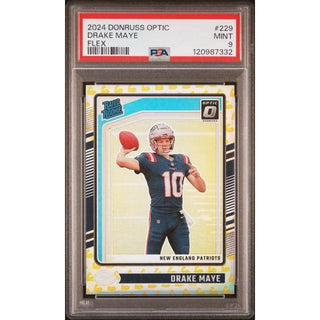 Drake Maye 2024 Donruss Optic Flex #229 PSA 9