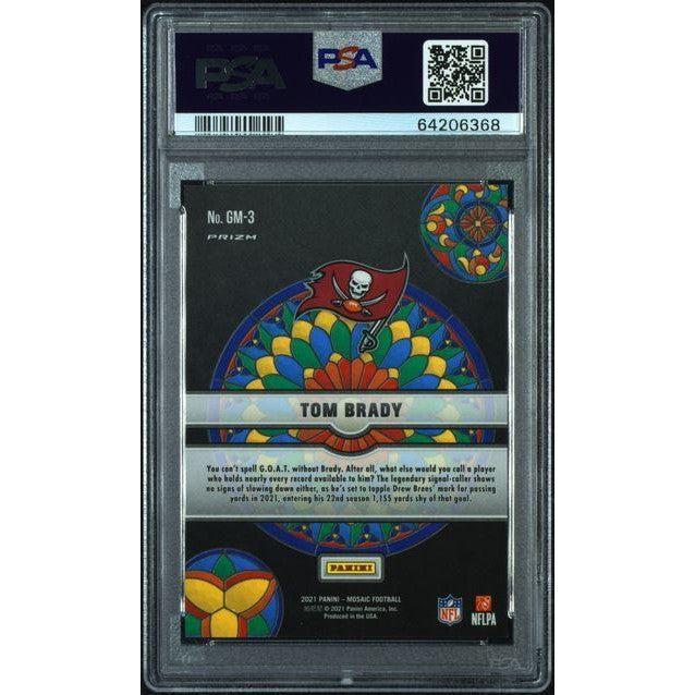 2021 Mosaic Tom Brady Glass Mosaic #GM3 PSA 9
