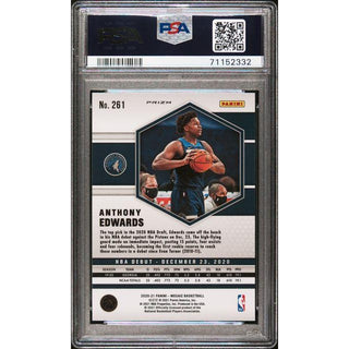 Anthony Edwards 2020 Panini Mosaic Reactive Orange #261 - PSA 10