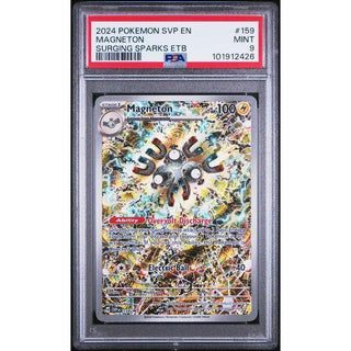 2024 MAGNETON Pokemon SVP EN Surging Sparks ETB #159 PSA 9