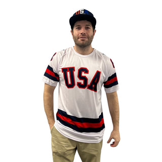 USA Hockey Adult Miracle on Ice 1980 Team Jersey Authentic White Tee