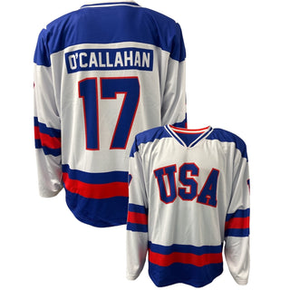 Jack O'Callahan USA Hockey Miracle on Ice 1980 Official Reversible Hockey Jersey