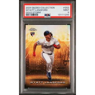 Wyatt Langford 2024 Gilded Collection Gold Storm #GS2 PSA 9