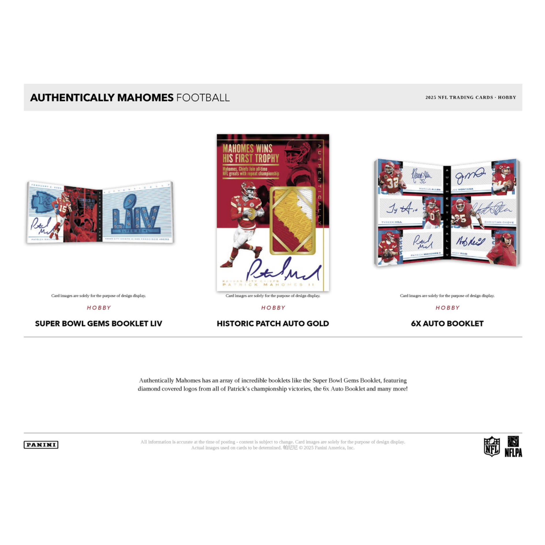 2025 Panini Authentically Mahomes Football Hobby 1-Box Case