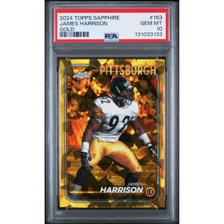 James Harrison 2024 Topps Sapphire Gold #163 PSA 10