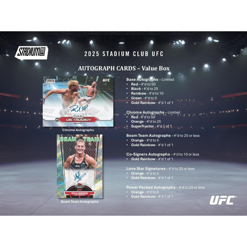2025 Topps UFC Stadium Club Blaster Box