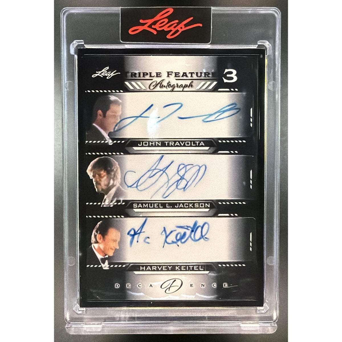 John Travolta / Samuel Jackson / Harvey Keitel Leaf Triple Feature #TFA-9 Non-Graded
