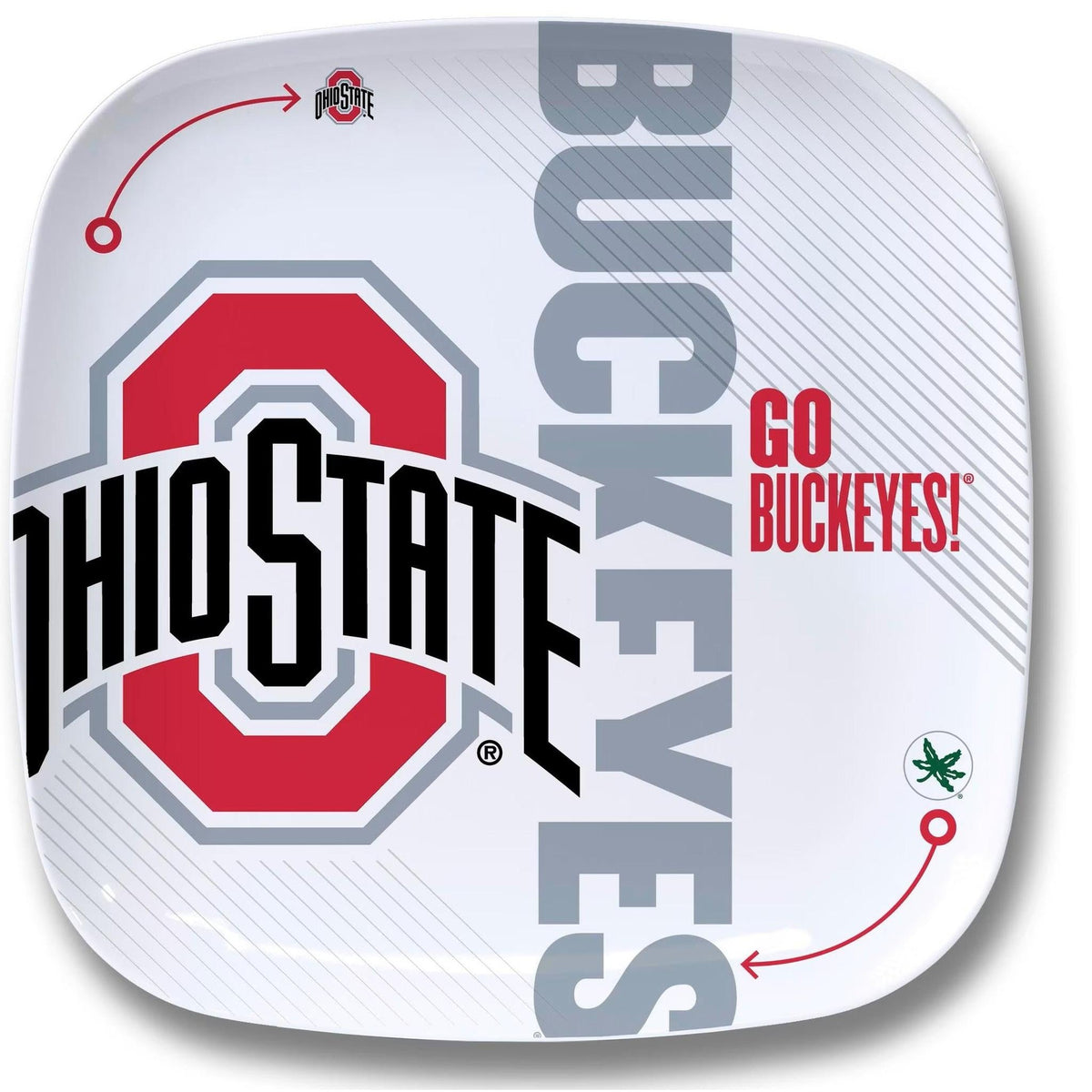 Ohio State Buckeyes Officially Licensed Party Plate 10.25" x 10.25"