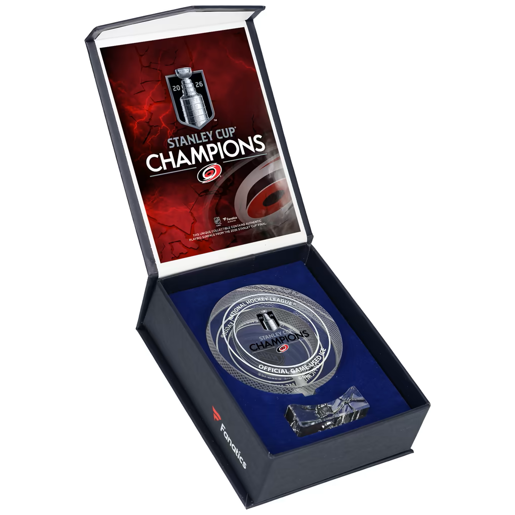 Carolina Hurricanes Fanatics Authentic 2026 Stanley Cup Champions Crystal Puck - Filled with Ice from the 2026 Stanley Cup Final