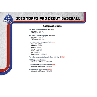 2025 Topps Pro Debut Baseball Jumbo Box