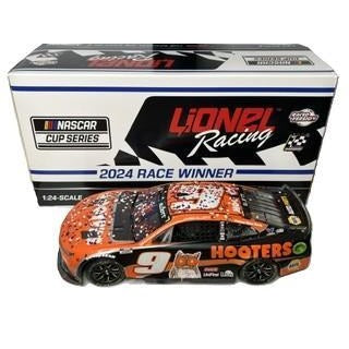Die Cast 1/24 Scale: Chase Elliott #9 Hooters Texas Win 2024 Camaro ZL1 Lionel Racing