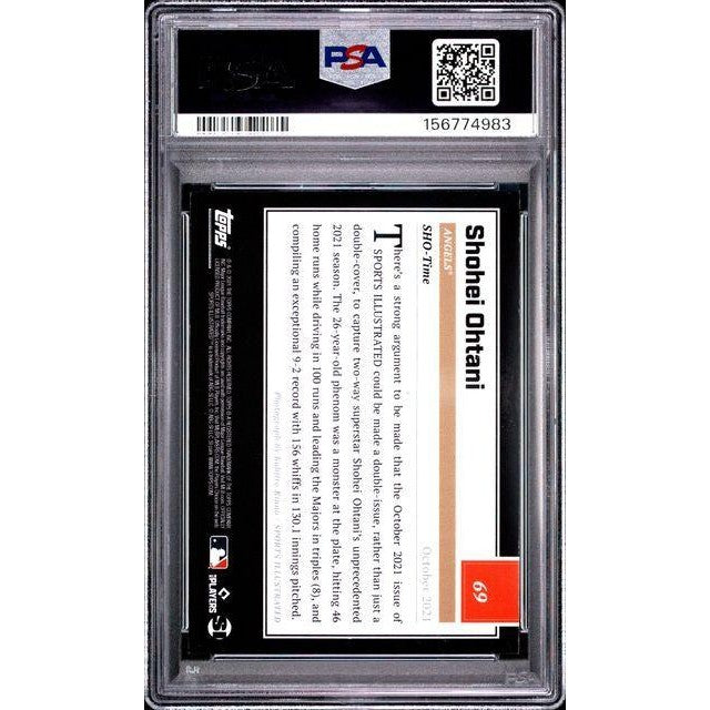 2021 Topps x Sports Illustrated #69 Shohei Ohtani 10/21 Cover PSA 8