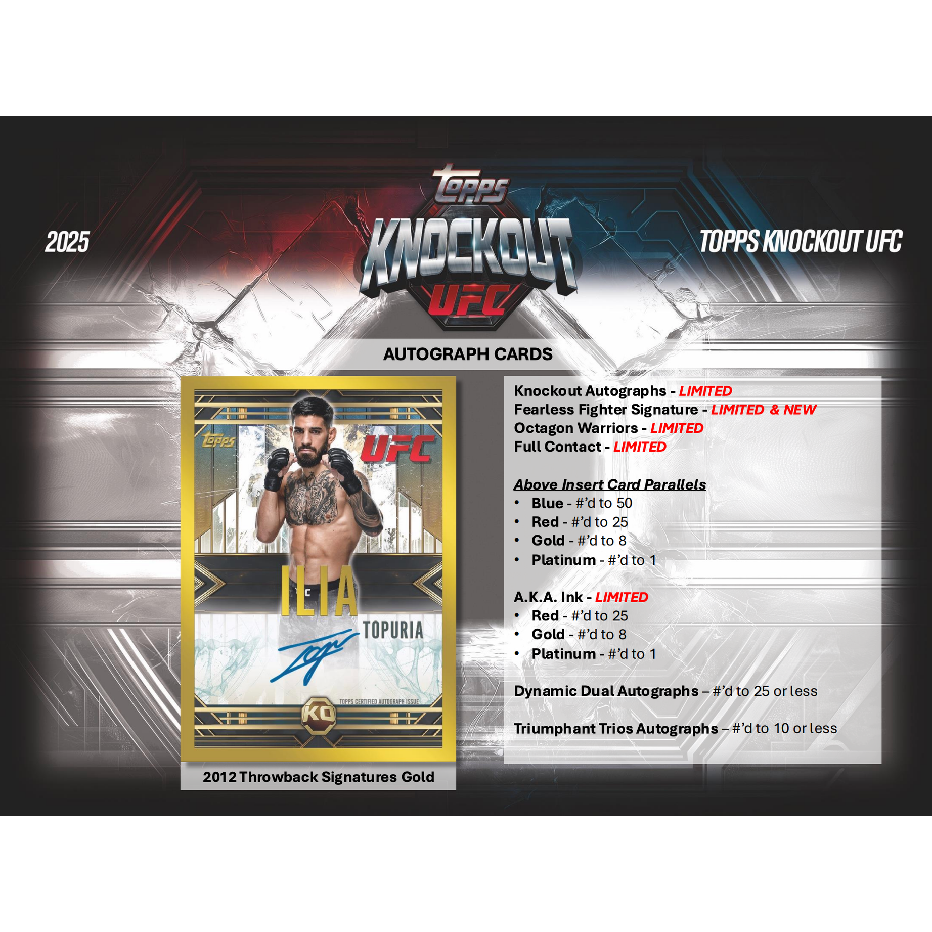 2025 Topps UFC Knockout Hobby Box