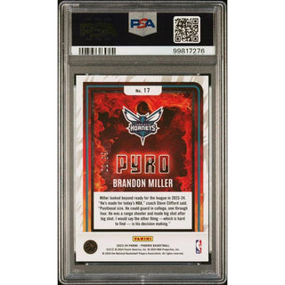 Brandon Miller 2023 Panini Phoenix Pyro-Pink #17 PSA 10