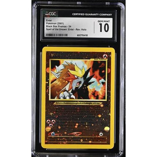 Entei 2001 Pokémon Black Star Promos #34 CGC 10