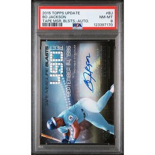 Bo Jackson 2015 Topps Update Tape MSR BLSTS Auto #BJ – PSA 8