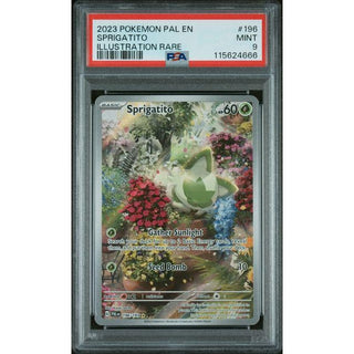 Sprigatito Illustration Rare #196 – 2023 Pokémon Paldea Evolved – PSA 9