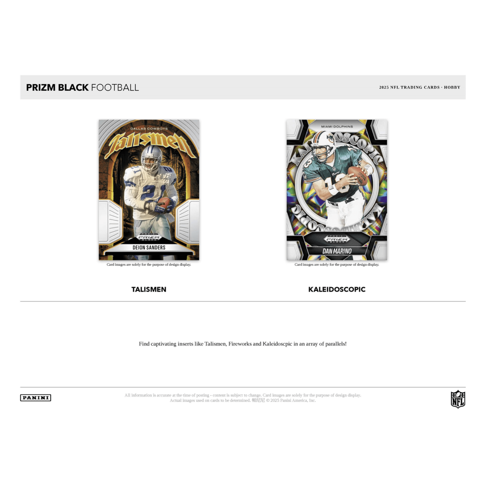 2025 Panini Prizm Black Football Hobby Box