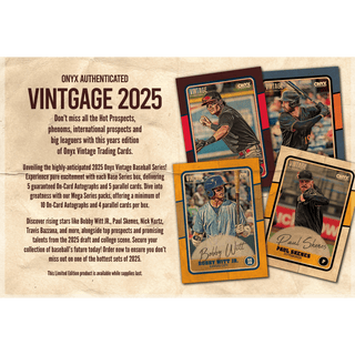 2025 Onyx Vintage Baseball Mega Hobby Box