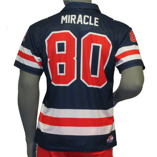 USA Hockey Adult Miracle on Ice 1980 Team Jersey Authentic Navy Polo