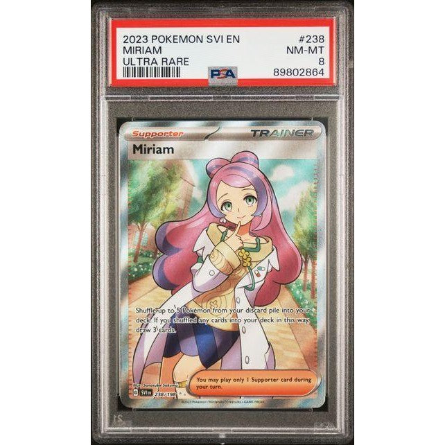 2023 Pokemon SVI EN #238 Miriam Ultra Rare PSA 8