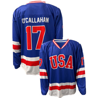 Jack O'Callahan USA Hockey Miracle on Ice 1980 Official Reversible Hockey Jersey