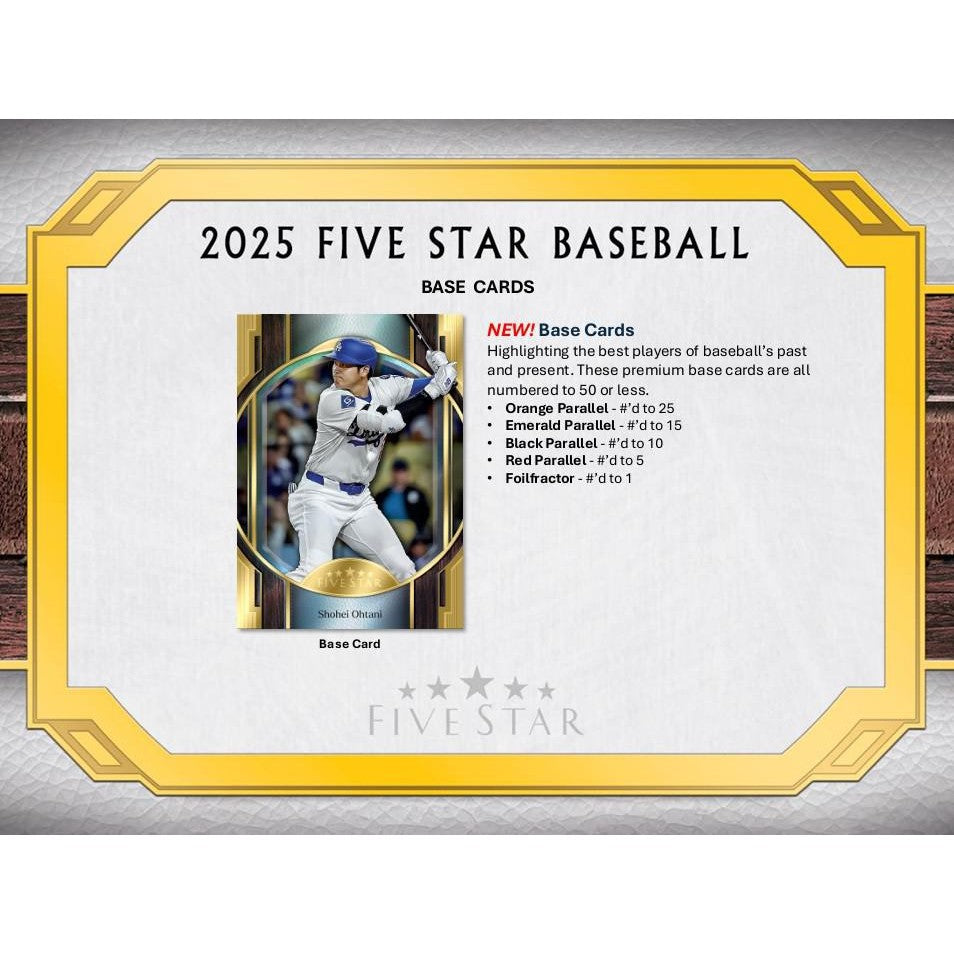 2025 Topps Five Star Baseball Hobby Box