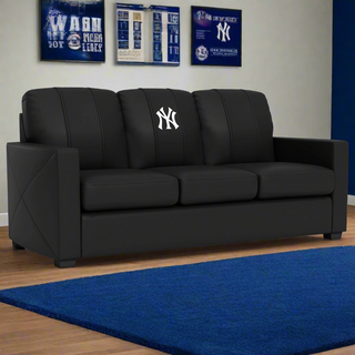 Silver Sofa with New York Yankees Logo
