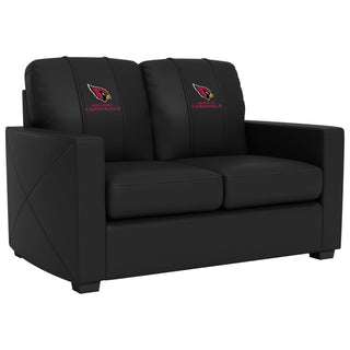 Silver Loveseat with Arizona Cardinals Secondary Logo