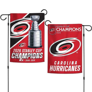 Carolina Hurricanes 2026 Stanley Cup Champions Garden Flags 2 sided 12.5" x 18"