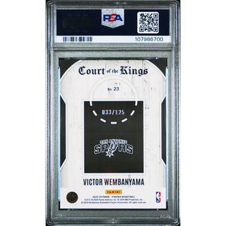 Victor Wembanyama 2023 Panini Phoenix Court Of The Kings #23 PSA 9