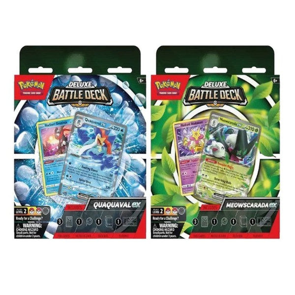 pokemon deluxe card set Pokemon: Deluxe Battle Deck Meowscarada ex or Quaquaval ex – CARDIACS  Sports & Memorabilia