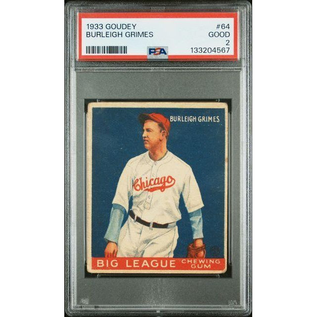 Burleigh Grimes 1933 Goudey #64 PSA 2