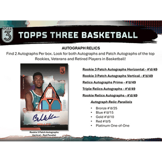 2023-24 Topps Three Basketball Hobby Box