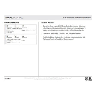 2025 Panini Mosaic Football Hobby Mega Box