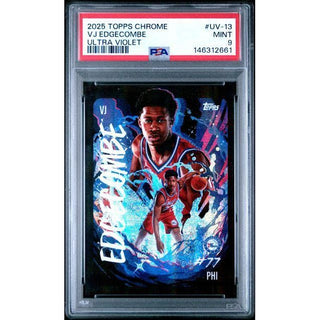 VJ Edgecombe 2025 Topps Chrome Ultra Violet #UV-13 – PSA 9