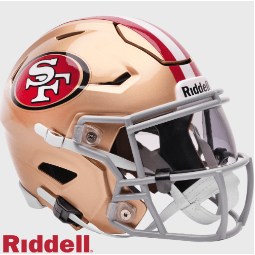 San Francisco 49ers Helmet Riddell Replica Mid-Size MIDI SpeedFlex Style