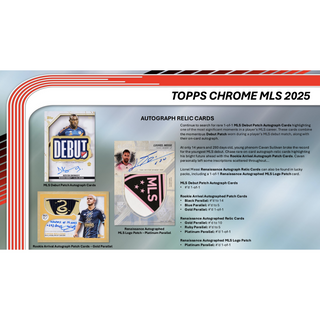 2025 Topps MLS Major League Soccer Chrome Hobby Box