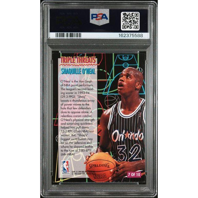 1994 Fleer #7 Shaquille O'Neal Triple Threats PSA 7